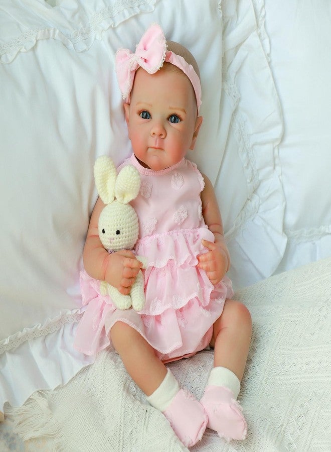KSBD Reborn Baby Dolls - 20 Inch Realistic Baby Doll Real Life Baby Dolls Lifelike Newborn Baby Doll Girl with Soft Full Vinyl Body and Accessories can Swimming Baby Dolls for 3+ Years Old Kids Gifts - Image 5